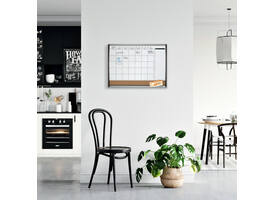 Whiteboard Nobo magnetische planner met prikbord van kurk 58,5x43cm
