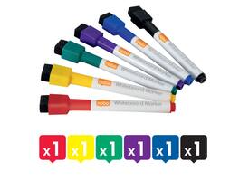 Whiteboardmarker Nobo mini assorti 6 stuks