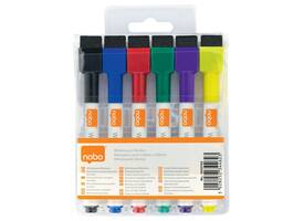 Whiteboardmarker Nobo mini assorti 6 stuks