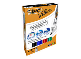 Viltstift Bic Velleda 1781 whiteboard schuin large assorti 4 stuks