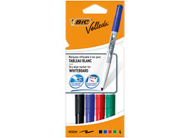 Whiteboardmarker Bic Velleda 1744 rond medium assorti 4 stuks