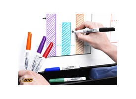 Whiteboardmarker Bic Velleda 1744 rond medium assorti 4 stuks