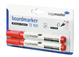 Whiteboardmarker Legamaster TZ 100 rond 1.5-3mm rood blister à 2 stuks