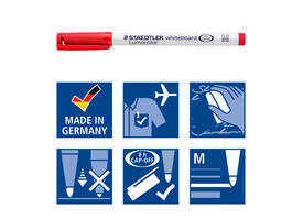 Whiteboardmarker Staedtler 301 rond assorti 1mm 4stuks