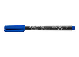 Viltstift Staedtler Lumocolor 318 permanent F blauw
