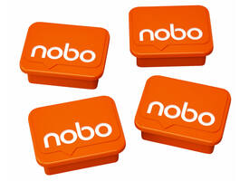 Magneet Nobo 22mm oranje 4 stuks