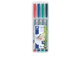 Viltstift Staedtler Lumocolor 315 non permanent M assorti 4 stuks