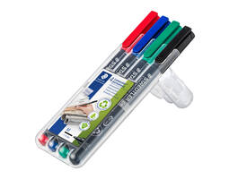 Viltstift Staedtler Lumocolor 317 permanent M set à 3 +1 stuk gratis