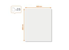 Whiteboard instant Nobo droog uitwisbare vellen wit 600x800mm