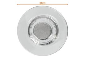 Glasbordmagneet Nobo extra sterk 32mm transparant 4 stuks