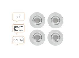 Glasbordmagneet Nobo extra sterk 32mm transparant 4 stuks