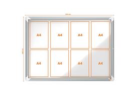 Binnenvitrine Nobo Premium Plus 8xA4 draaideur magnetisch