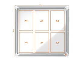 Buitenvitrine Nobo Premium Plus 6xA4 draaideur magnetisch