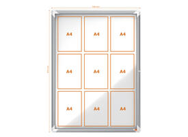 Buitenvitrine Nobo Premium Plus 9xA4 draaideur magnetisch