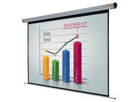 Projectiescherm Nobo wandmodel elektrisch 192x144cm