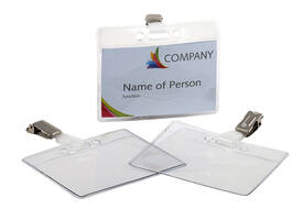 Badge Europel met strip en clip 90x60mm