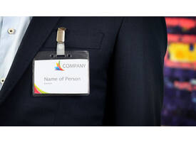 Badge Europel met strip en clip 90x60mm