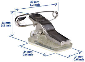 Clip met speld Europel zelfklevend voor badges