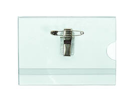 Badge Quantore met clip en speld 60x90mm