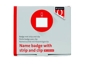 Badge Quantore met clip 60x90mm