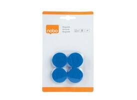 Magneet Nobo 30mm blauw 4 stuks