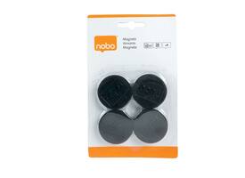 Magneet Nobo 38mm zwart 4 stuks