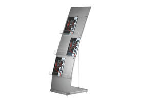 Folderstandaard OPUS 2 6x A4 gebogen wand