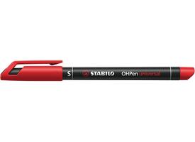 Viltstift STABILO OHpen 841/40 permanent rond superfijn rood