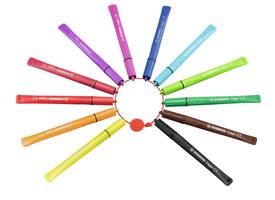 Viltstift STABILO Cappi 168/24 medium assorti etui à 24 stuks