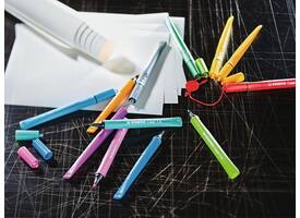 Viltstift STABILO Cappi 168/12 Arty medium assorti etui à 12 stuks