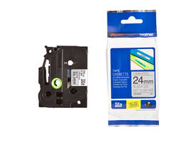 Labeltape Brother P-touch TZe-M951 metallic 24mm zwart op zilver