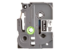 Labeltape Brother P-touch TZe-345 standaard 18mm wit op zwart