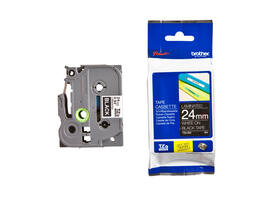 Labeltape Brother P-touch TZe-355 standaard 24mm wit op zwart