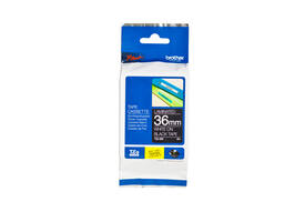 Labeltape Brother P-touch TZe-365 standaard 36mm wit op zwart
