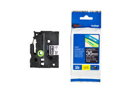 Labeltape Brother P-touch TZe-365 standaard 36mm wit op zwart