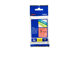 Labeltape Brother P-touch TZe-421 standaard 9mm zwart op rood