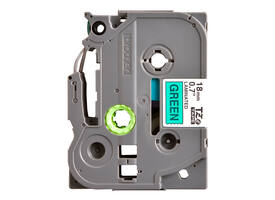 Labeltape Brother P-touch TZe-741 standaard 18mm zwart op groen