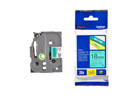 Labeltape Brother P-touch TZe-741 standaard 18mm zwart op groen