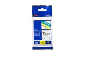 Labeltape Brother P-touch TZe-M31 mat 12mm zwart op transparant