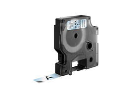 Labeltape Dymo LabelManager D1 polyester 12mm zwart op transparant