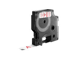 Labeltape Dymo LabelManager D1 polyester 12mm rood op wit