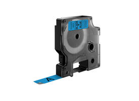 Labeltape Dymo LabelManager D1 polyester 12mm zwart op blauw