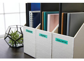 Labeltape Dymo LabelManager D1 polyester 12mm zwart op groen