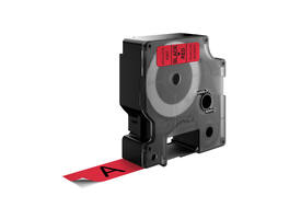 Labeltape Dymo LabelManager D1 polyester 19mm zwart op rood