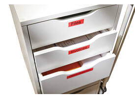 Labeltape Dymo LabelManager D1 polyester 19mm zwart op rood