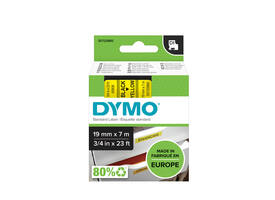 Labeltape Dymo LabelManager D1 polyester 19mm zwart op geel