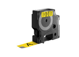 Labeltape Dymo LabelManager D1 polyester 19mm zwart op geel