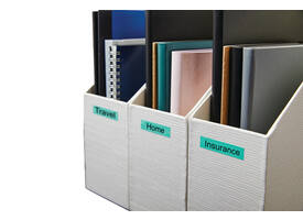 Labeltape Dymo LabelManager D1 polyester 19mm zwart op groen