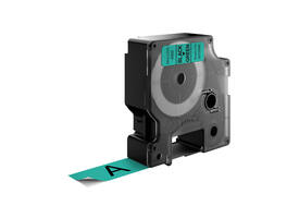 Labeltape Dymo LabelManager D1 polyester 19mm zwart op groen