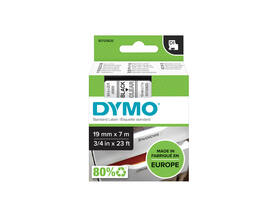 Labeltape Dymo LabelManager D1 polyester 19mm zwart op transparant